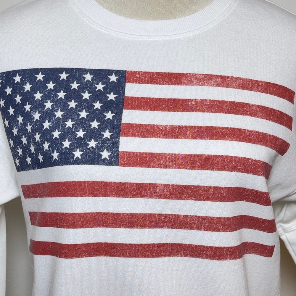 Youth American Flag Sweatshirt L 10/12 Patriotic by Art Class - Picture 4 of 8